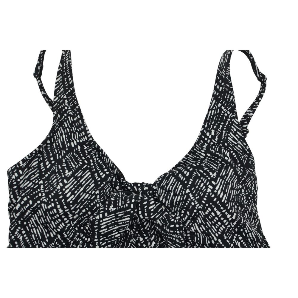 Swim Solutions Women's Abstract Bow Swimdress In Black White - Picture 3 of 7